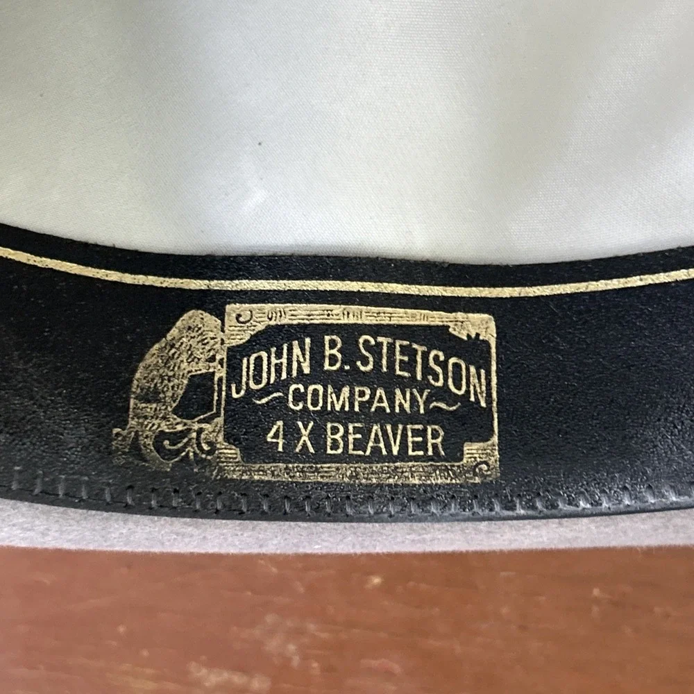 Vintage Stetson Open Road Silverbelly 4X XXXX Beaver Cowboy Hat 7 1/4 3 1/2 Brim